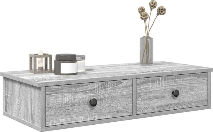 Image du produit VidaXL Étagère murale avec tiroirs Gris Sonoma 80x31x17 cm Bois composite