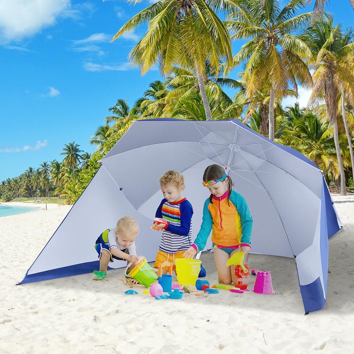 Image du produit Outsunny Parapluie de plage et tente de plage 2 en 1 (2.10 m)