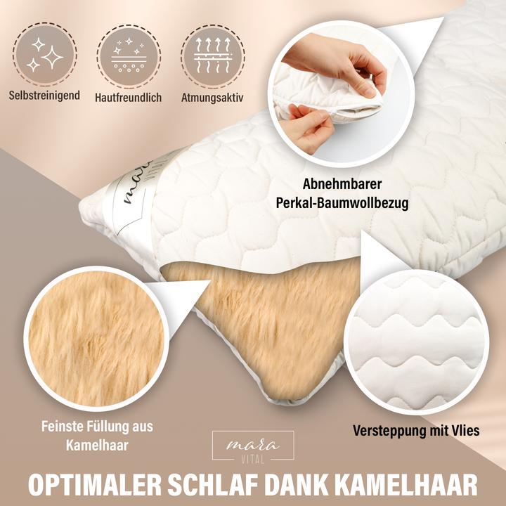 Immagine prodotto Mara Vital Cuscino di pelo di cammello (80 x 80 cm)