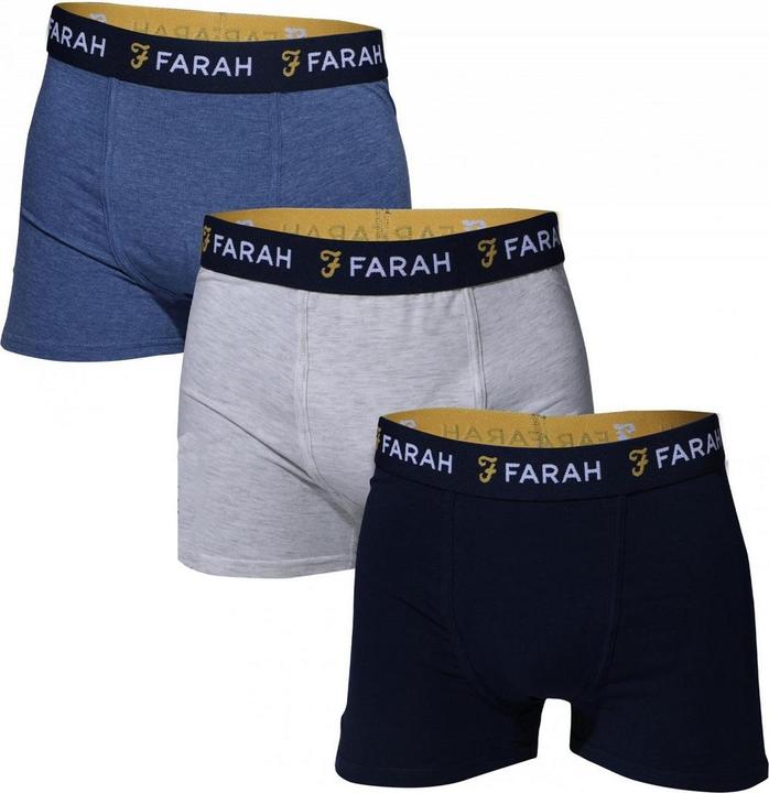 Actual product image Farah Mens Lomli Boxer Shorts (Pack of 3) (XXL, pack of 3)