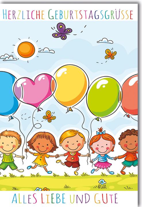 Produktbild Braun + Company Glückwunschkarte Kindergeburtstag 11.5 x17 cm, inkl. Couvert (1 Stk.)