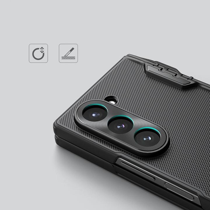 Actual product image Nillkin Super Frosted Shield Fold Magnetic Case for Samsung Galaxy Z Fold 6 5G with stylus holder an (Samsung Galaxy Z Fold6)