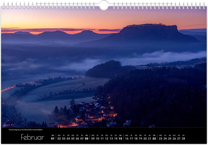 Image du produit Kalender Schsische Schweiz Luftaufnahmen 2026 (45 x 30 cm, Allemand)