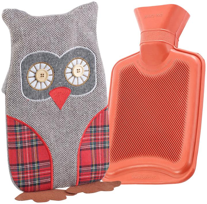 Actual product image Infactory Kids hot water bottle with owl cover, 1 liter (0.50 l)