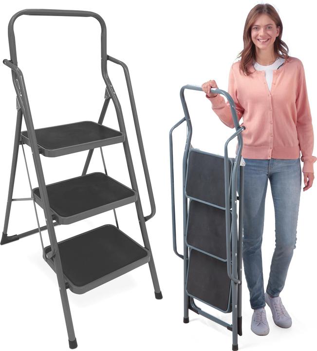 Immagine prodotto Aktivshop Scala di sicurezza "a 3 o 4 gradini" con corrimano (Ponteggio, 46 cm)