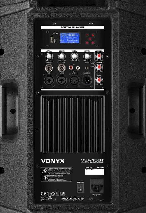 Image du produit Vonyx Haut-parleur VSA15BT (Actif, 1x 1000 W)