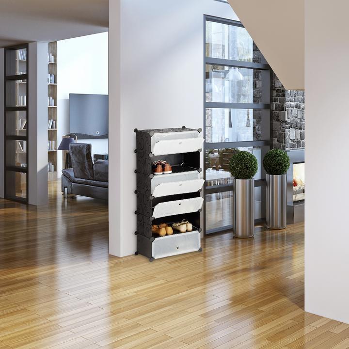 Actual product image Relaxdays 6 Compartment Shoe Cabinet (49 x 37 x 107 cm)