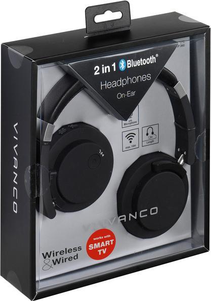 Immagine prodotto Vivanco Cuffie Bluetooth 2in1 (10 h, Cablato)