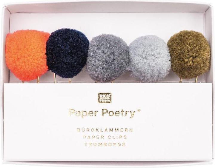 Produktbild Rico Design Büroklammer Pompon 5 Stück (5 x)
