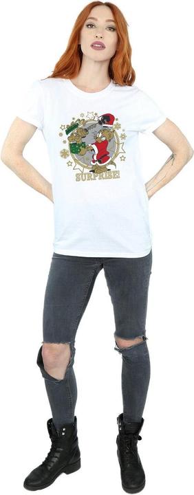 Immagine prodotto Tom & Jerry Christmas Surprise Maglietta Ampia Donna (3XL)