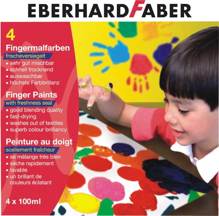 Image du produit EberhardFaber Peinture au doigt 100 ml, lot de 4 (Trié, 400 ml)