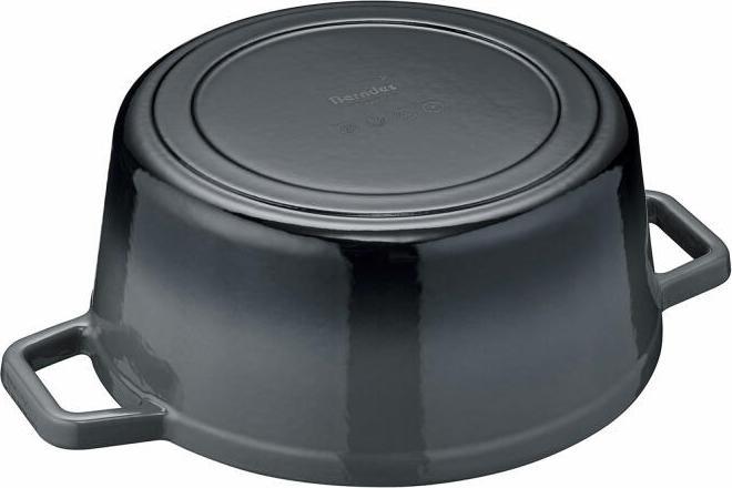Produktbild Berndes Bräter Cocotte B.IRON Gusseisen rund 24 cm 3,75 Liter schwarz INDUKTION (24 cm, Bräter + Schmortopf, Gusseisen)