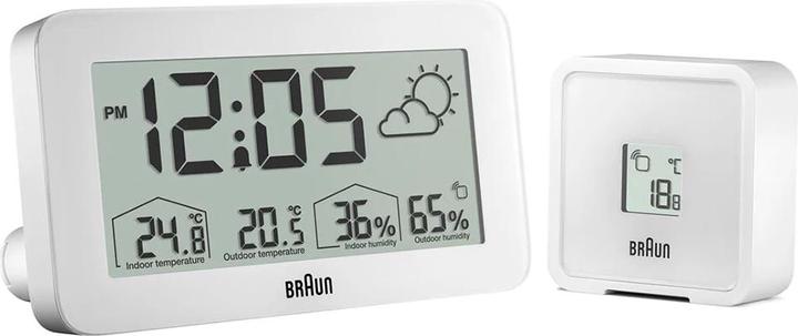 Produktbild Braun BC13WP digitaler Wecker m. Wetterstation