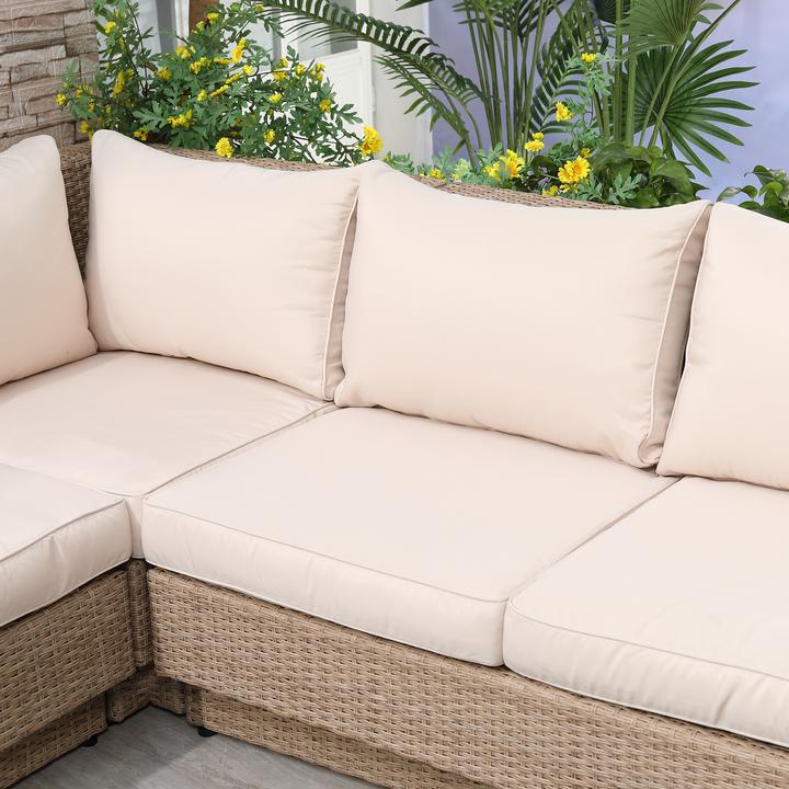 Image du produit Outsunny Set de salon de luxe en poly rotin