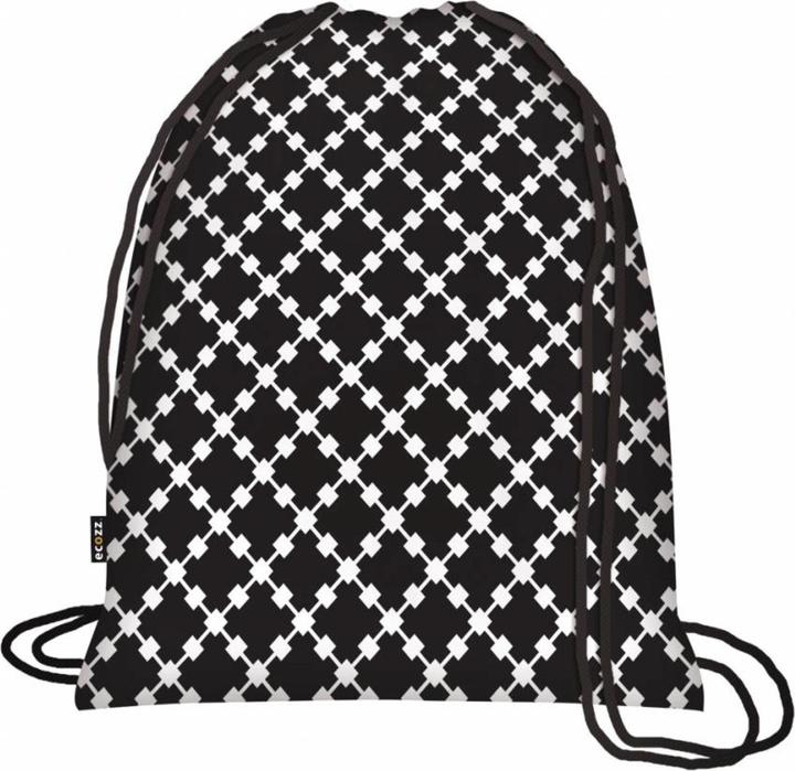 Produktbild Ecozz Faltbarer Öko-Rucksack, Quadrate Schwarz (15 l)