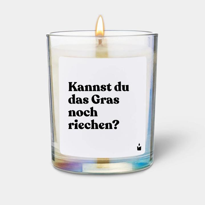 Actual product image Chatty Candles Flowery scented candle Can you still smell the grass?
