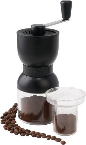Produktbild Forever Kaffeemühle Keramikmahlwerk ABS schwarz/transparent ø 7.7x21.2 cm