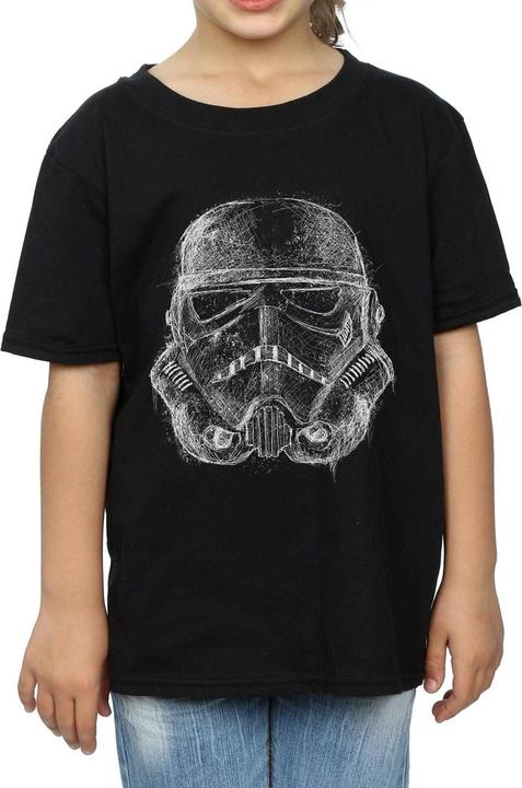 Immagine prodotto Star Wars Stormtrooper Scribble Helmet Maglietta Ragazze (152, 158)