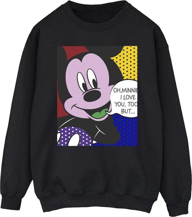 Actual product image Disney Mens Mickey Mouse Oh Minnie Pop Art Sweatshirt (XL)