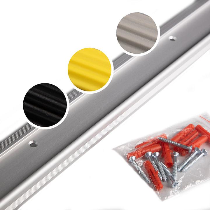 Produktbild Certeo Treppenkantenprofil | Power Grip | Gummieinlage | Selbstklebend | LxBxH 134 x 4 2 x 2 cm | Grau | Ce