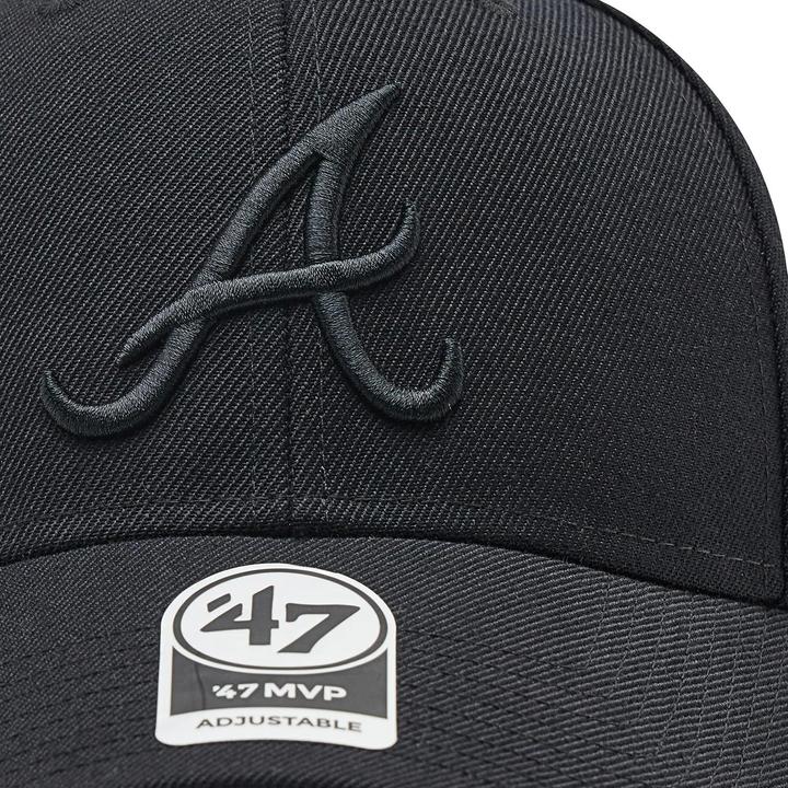 Actual product image 47 Brand MLB black Atlanta Braves MVP Snapback OSFA (One size)