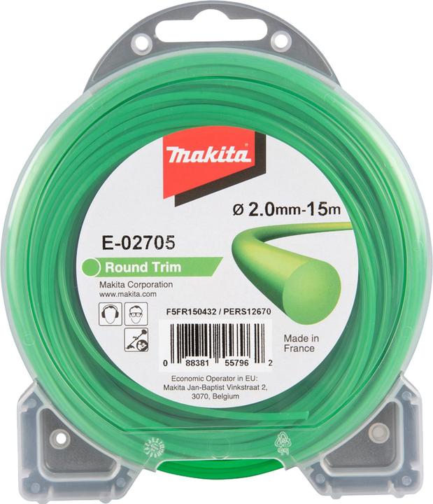 Actual product image Makita E-02705 Mowing thread round 2,0mmx15m (Weed whacker, Trimmer line + line spool)