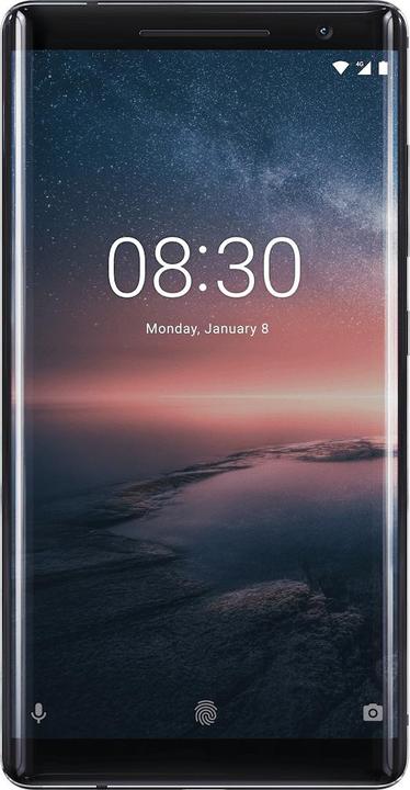 Nokia 8 Sirocco (128 GB, Black, 5.50", Single SIM, 13 Mpx, 4G)