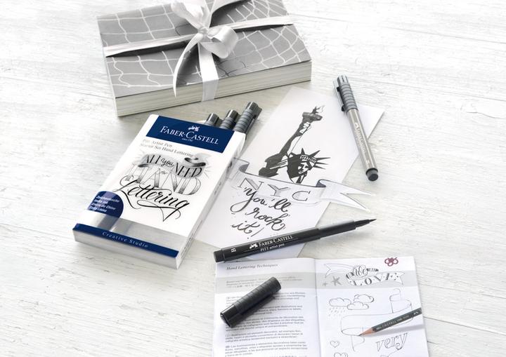 Produktbild Faber-Castell Pitt Artist Pen Handlettering (Grau, Schwarz, 9 x)