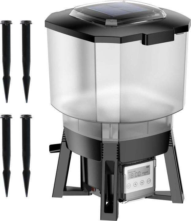Immagine prodotto SunSun CFF-212 Fischfutterautomat Solar programmierbar Teich Futterspender (Alimentatore automatico digitale)