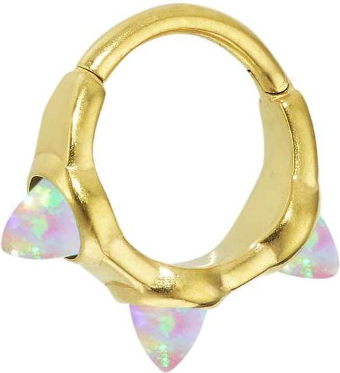 Immagine prodotto Bijouteria Piercing orecchio (Acciaio chirurgico 316L, Rivestimento in PVD (colore oro), Sintetico Opale)