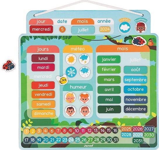 Actual product image Janod Magnetic calendar (French)
