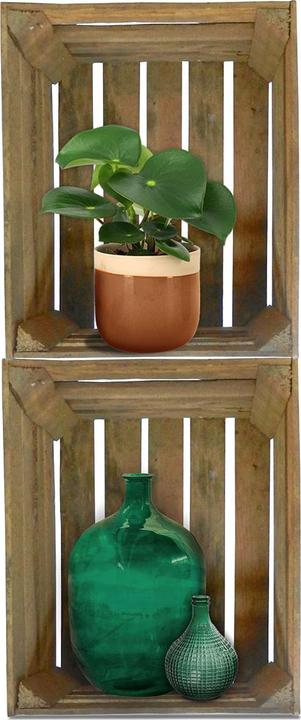 Image du produit Natura Punto Lot de 4 caisses en bois décoratives (50.5 x 41 x 31.5 cm)