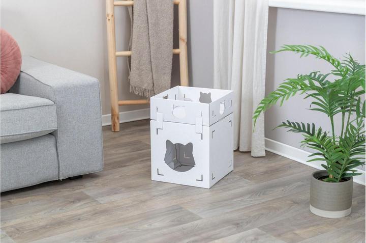 Image du produit Trixie Meuble pour chats Casa Cara, carton, 93 × 72 × 30.5 cm, blanc (73 cm, Blanc)
