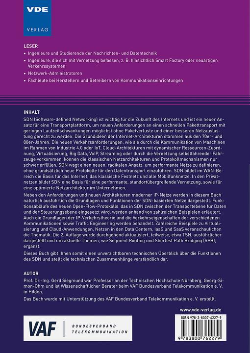 Produktbild SDN - Software-defined Networking (Deutsch, Gerd Siegmund, 2023)