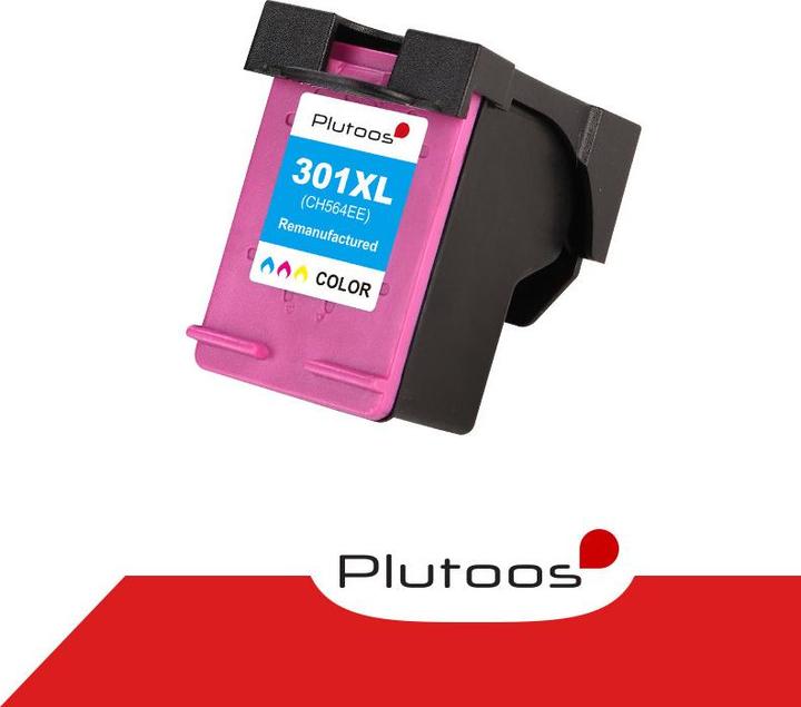 Actual product image Plutoos HP 301 XL cartridge XXL compatible, colour CH 564 EE