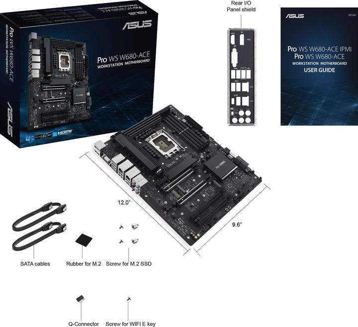 Actual product image ASUS PRO WS W680-ACE (LGA 1700, Intel W680, ATX)