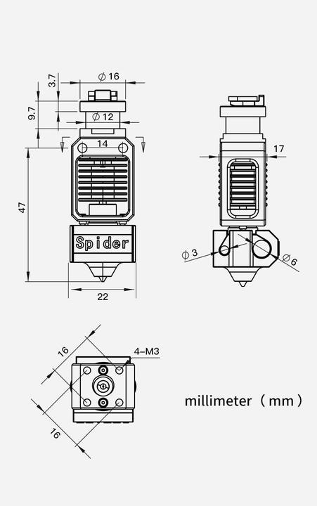 Actual product image Creality Spider Hotend Pro High Temperature and Speed (Hotend)