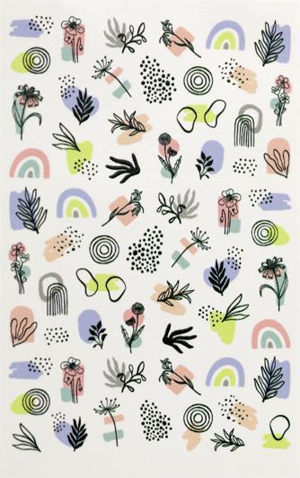 BrillBird Nail sticker Abstract Art (Dissolvant pour vernis à ongles)