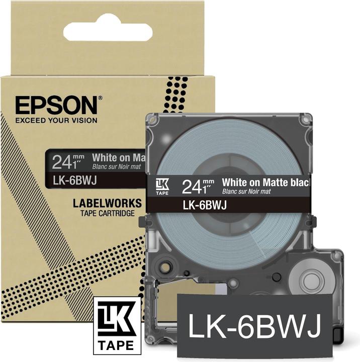 Epson Matte Black/White 24mm LK-6BWJ (2.40 cm, Schwarz)