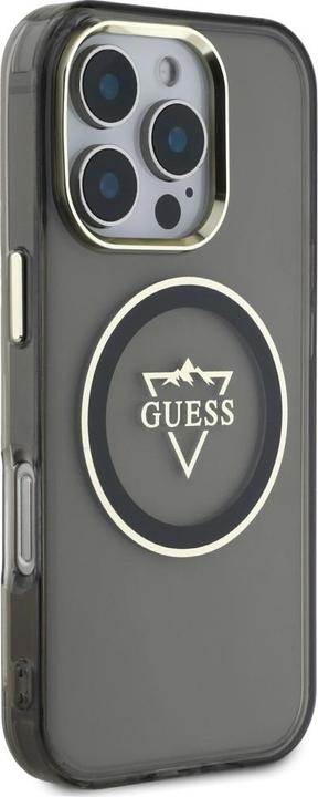 Immagine prodotto Guess Hardcase MagSafe IML Metal Mountain Logo Case for iPhone 16 Pro Max 6,9" Black (Apple iPhone 16 Pro Max)