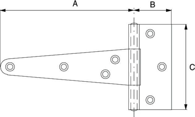 Actual product image Box hinge type 1 galvanised blue