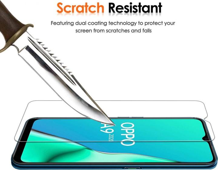 Actual product image Screenguard Oppo A9 2020 Protective Glass Film Case Friendly Design (1 Piece, A9)