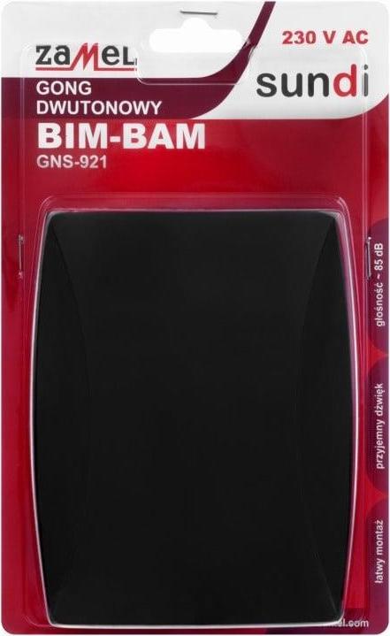Produktbild Zamel Gong dwutonowy BIM-BAM GNS-921-CZN SUN10000483