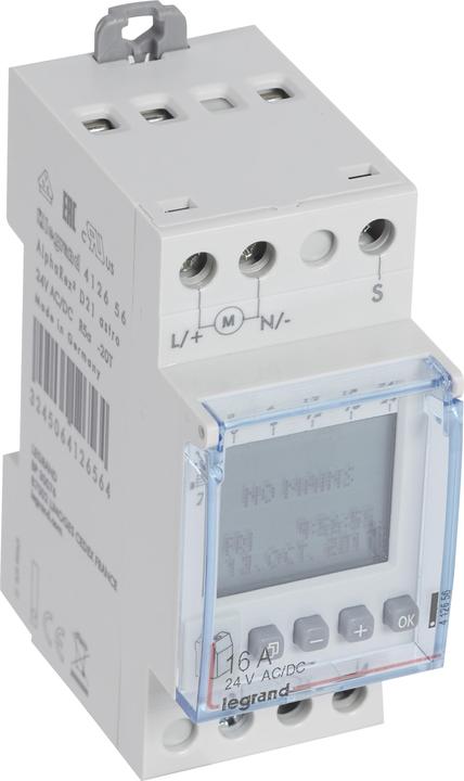 Actual product image Legrand LEG 412656 AlphaRex D21 astro 24V AC Astro time switch, 1K