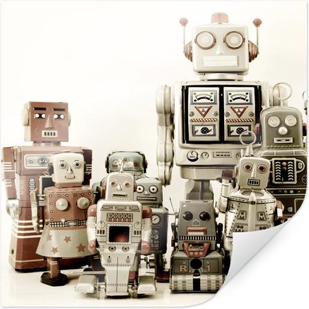 Produktbild Trenddeko Versammlung der Roboter (70 x 70 cm)