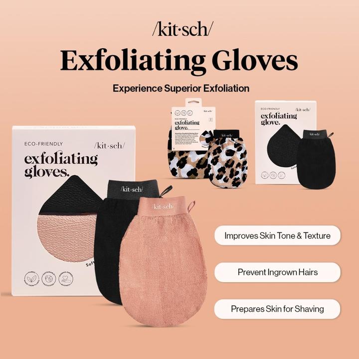 Actual product image Kitsch Exfoliating gloves