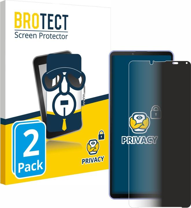 Actual product image BROTECT Anti-spy privacy film Blue light protection film (2 Piece, Sony Xperia 10 IV)