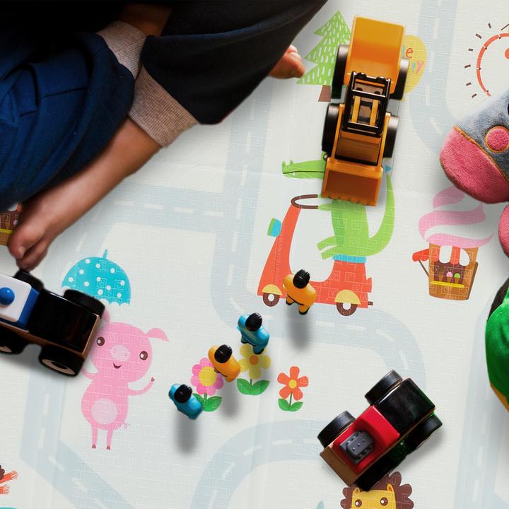 Actual product image Relaxdays Play mat with animals (195 x 175 x 1.5 cm)