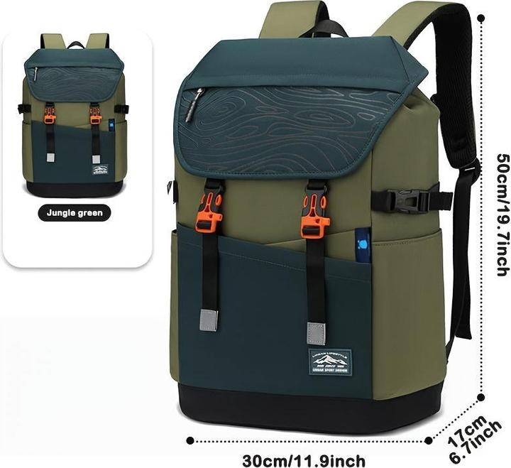 Only-Bags.Store Nylon Casual Travel Backpack - leicht, faltbar, mit verstellbaren Trägern, Reissverschluss