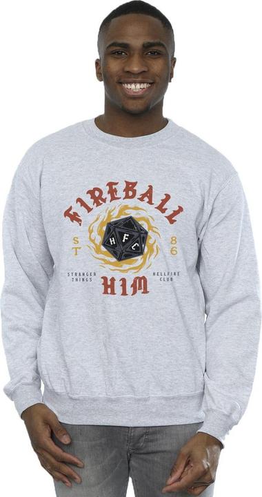 Actual product image Netflix Mens Stranger Things Fireball Dice 86 Sweatshirt (L)